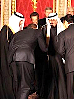 image Obama bows to the Saudi King, April 2nd, 2009